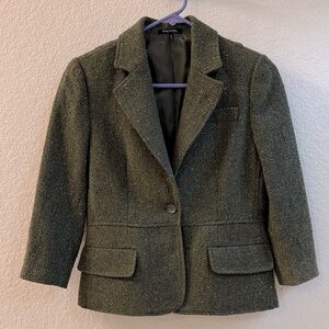 Daisy Fuentes Tweed Green Blazer
